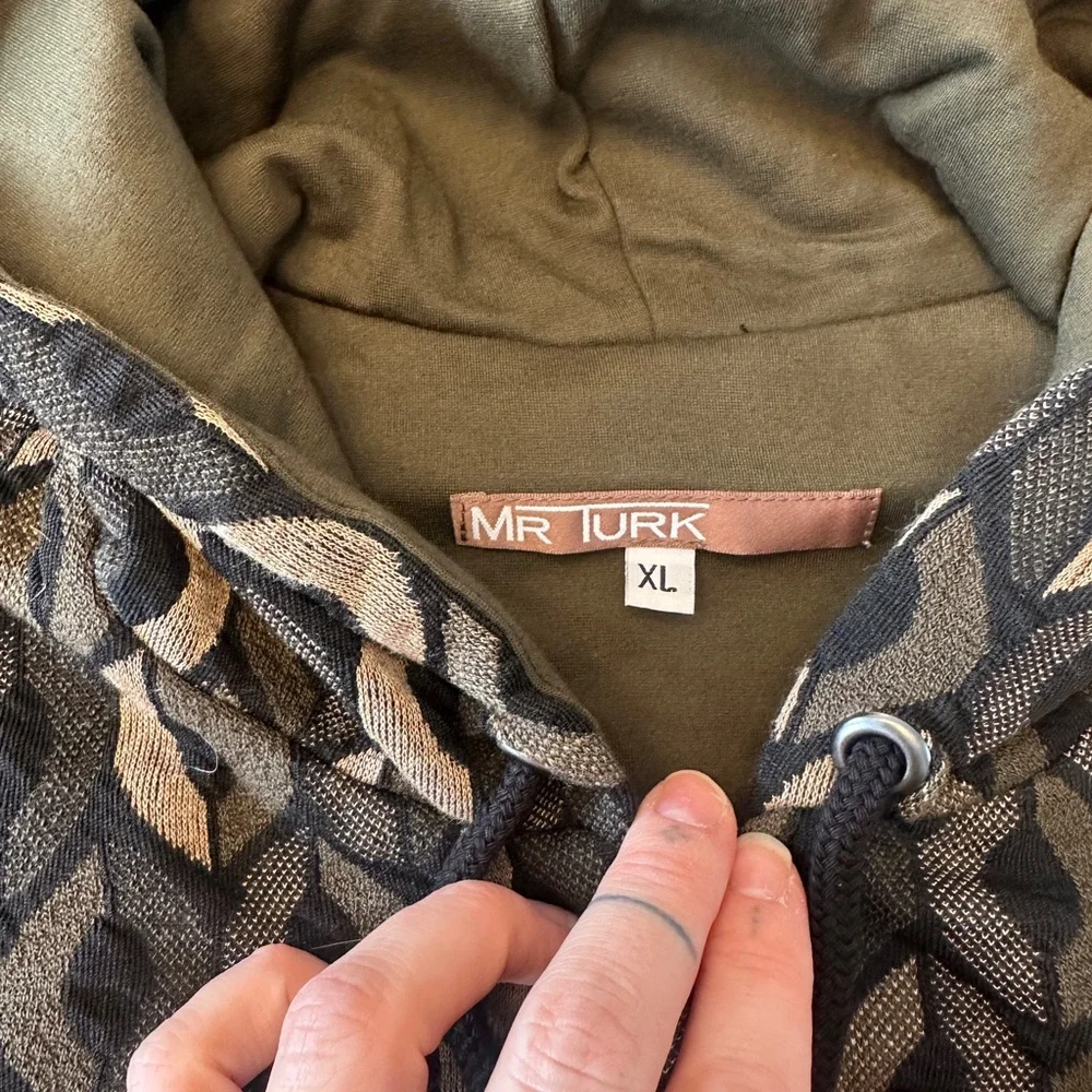 MR TURK by Trina Turk Patterned Hoodie with Olive Accents - Picture 3 of 4